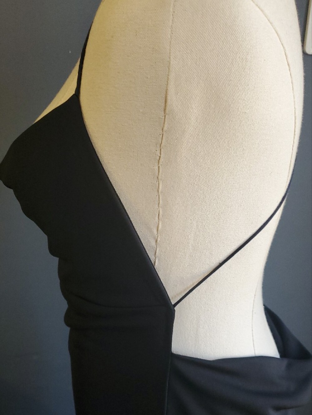 Vtg Frederick's of Hollywood Black Backless Maxi Dress with Crisscross Straps - Picture 6 of 13